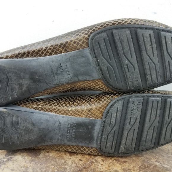 Stuart Weitzman Brown Snakeskin Driving Loafer 7.5 - Picture 8 of 8